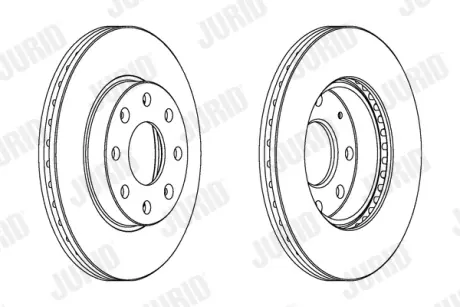 Гальмівний диск передній Daewoo Kalos, Nexia / Chevrolet Aveo, Spark / Opel Astra / Saab Jurid/Bendix 563019JC