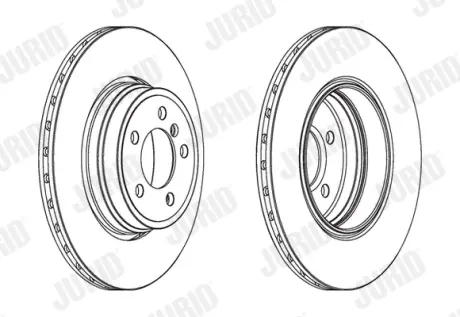 Гальмівний диск зад. BMW 5 (E60/E61)/6 (E63/E64) 01-10 (345*74) Jurid/Bendix 563066JC-1