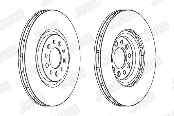 Гальмівний диск передній Alfa Romeo 159, Brera, Jiulietta, Spider / Jeep Cherokee Jurid/Bendix 563067JC1 (фото 1)