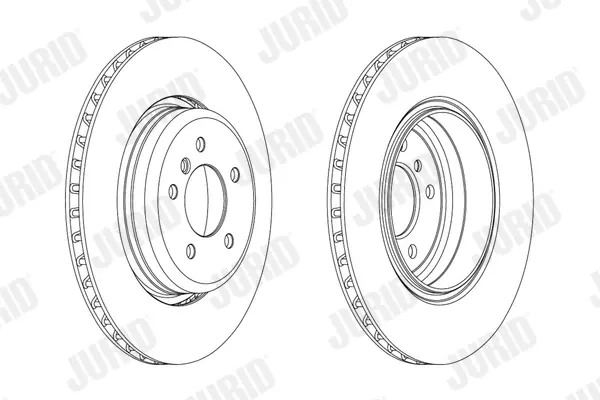 Гальмівний диск задній BMW 5-Series, 6-Series Jurid/Bendix 563069JC (фото 1)