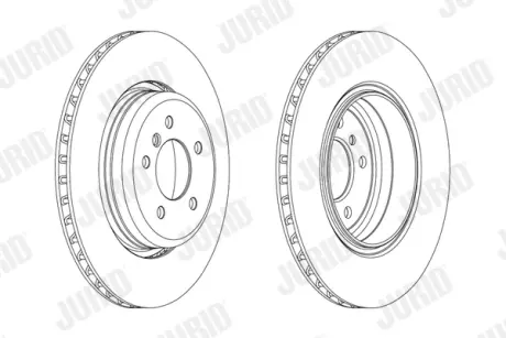 Гальмівний диск задній BMW 5-Series, 6-Series Jurid/Bendix 563069JC