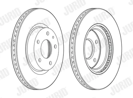 Гальмівний диск передній Mazda 3, CX-3 (2013->) Jurid/Bendix 563119JC
