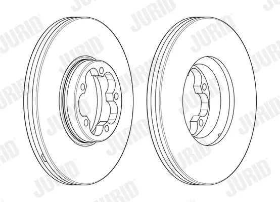 Гальмівний диск передній Ford Transit Jurid/Bendix 563122J1 (фото 1)
