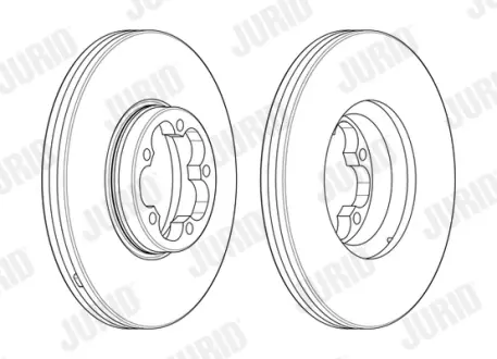 Гальмівний диск передній Ford Transit Jurid/Bendix 563122J1