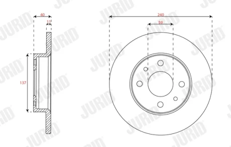 JURID - Гальмівний диск Jurid/Bendix 563350JC