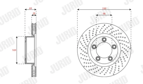 JURID - Гальмівний диск Jurid/Bendix 563535JC-1