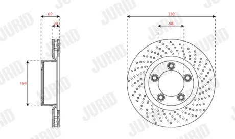 JURID - Гальмівний диск Jurid/Bendix 563536JC-1
