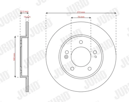 TARCZA HAM./TYв”јГј/ HYUNDAI I30 16- Jurid/Bendix 563614JC