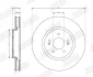 Гальмівний диск передній Hyundai Tucson / KIA Sportage Jurid/Bendix 563747JC1 (фото 3)