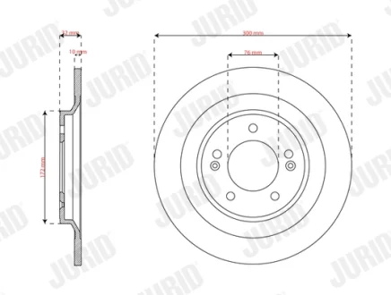 Диск гальмівний Jurid/Bendix 563813JC