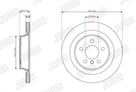 JURID MINI Гальмівний диск задн. CLUBMAN (F54) 14- Jurid/Bendix 563827JC