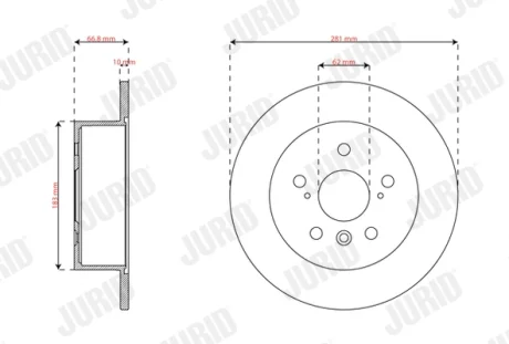 Диск гальмівний Jurid/Bendix 563837JC