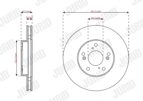 Диск гальмівний Jurid/Bendix 563860J
