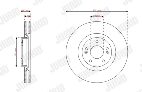 Диск гальмівний Jurid/Bendix 563894JC