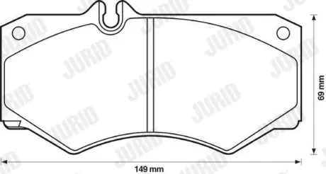 Гальмівні колодки передні Mercedes G-Class (W460, W461, W463) / VW LT Jurid/Bendix 571272J