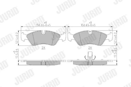JURID - Гальмівні колодки до дисків Jurid/Bendix 571391J
