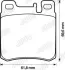 Гальмівні колодки задні Mercedes C-Class, CLK, E-Class, S-Class, SL, SLK / Chrysler Crossfire Jurid/Bendix 571722J (фото 2)