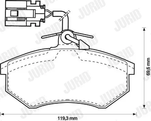 Колодки гальмівні дискові Jurid/Bendix 571856J (фото 1)