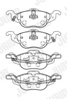 Гальмівні колодки передні Opel Astra Jurid/Bendix 571968J