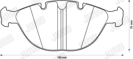 JURID - Гальмівні колодки до дисків Jurid/Bendix 571993J