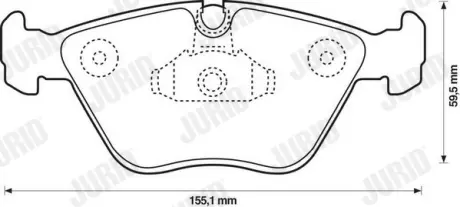 Гальмівні колодки пер. BMW 3 (E46) 97-07/X3 (E83) 03-11 (ATE) Jurid/Bendix 571994J
