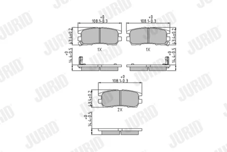 Комплект тормозных колодок Jurid/Bendix 572200J