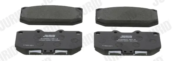 Гальмівні колодки передні SUBARU IMPREZA/ NISSAN SILVIA, FAIRLADY Z, SKYLINE Jurid/Bendix 572252J (фото 1)