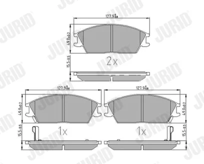 JURID - Гальмівні колодки до дисків Jurid/Bendix 572268J