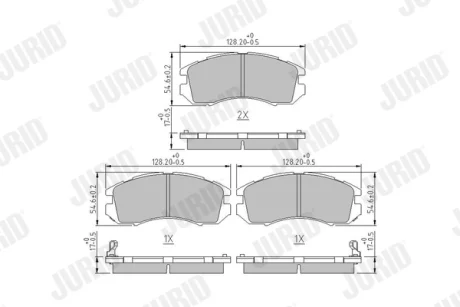 Комплект тормозных колодок Jurid/Bendix 572275J