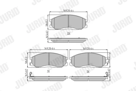 Комплект тормозных колодок Jurid/Bendix 572453J