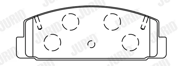 Гальмівні колодки задні Mazda 323, 6, 626, Premacy, RX-7 Jurid/Bendix 572490J (фото 1)