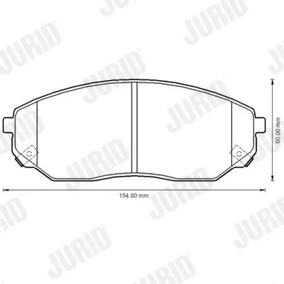Гальмівні колодки пер. Kia Sorento 02- (sumitomo) Jurid/Bendix 572511J (фото 1)