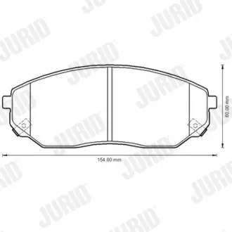 Гальмівні колодки пер. Kia Sorento 02- (sumitomo) Jurid/Bendix 572511J