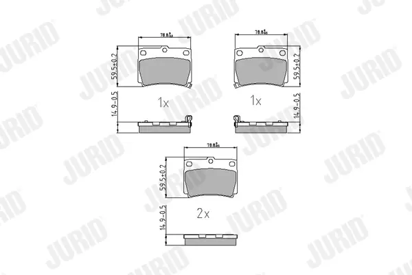JURID - Гальмівні колодки до дисків Jurid/Bendix 572519J (фото 1)