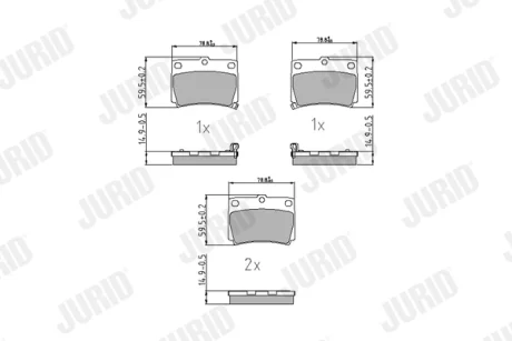 JURID - Гальмівні колодки до дисків Jurid/Bendix 572519J