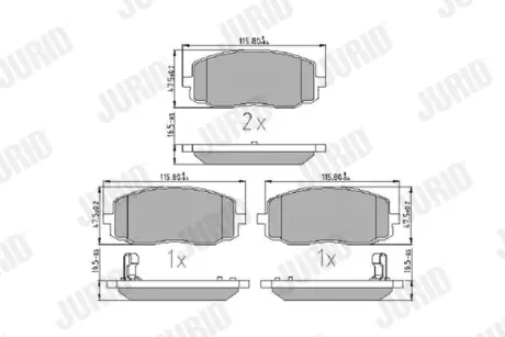 Гальмівні колодки передні Hyundai i10 / KIA Picanto Jurid/Bendix 572526J