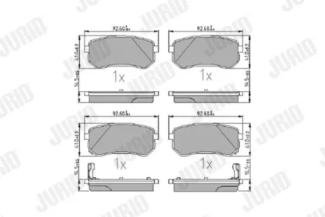 Гальмівні колодки задні Hyundai i10 / KIA Picanto Jurid/Bendix 572527J