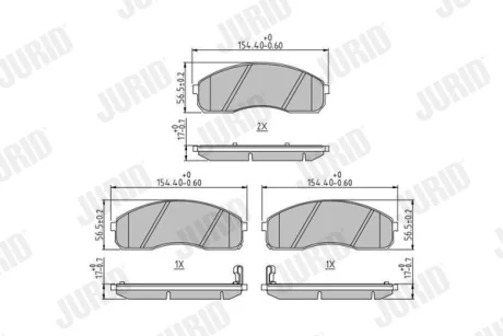 Комплект тормозных колодок Jurid/Bendix 572532J