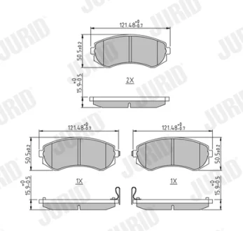 Комплект тормозных колодок Jurid/Bendix 572541J