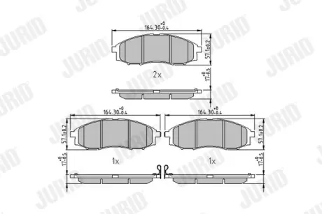 Комплект тормозных колодок Jurid/Bendix 572551J