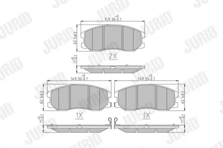Гальмівні колодки передні Chevrolet Captiva / Opel Antara Jurid/Bendix 572570J