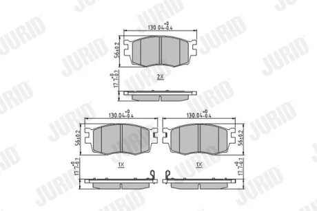 Комплект тормозных колодок Jurid/Bendix 572593J