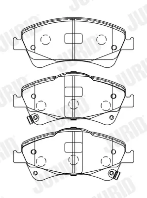 Гальмівні колодки передні Toyota Auris, Avensis, Verso Jurid/Bendix 572600J (фото 1)