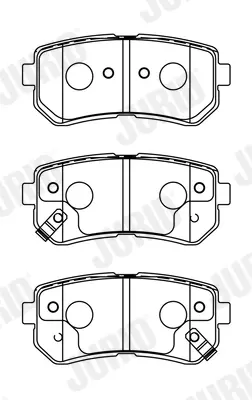 Гальмівні колодки задні Hyuidai i20, i30, ix20, ix35, Tucson / KIA Sportage II, III Jurid/Bendix 572604J (фото 1)