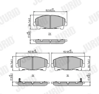 Колодки гальм. Jurid/Bendix 572635J
