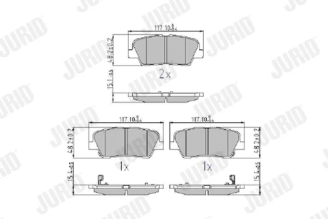 Комплект тормозных колодок Jurid/Bendix 572639J