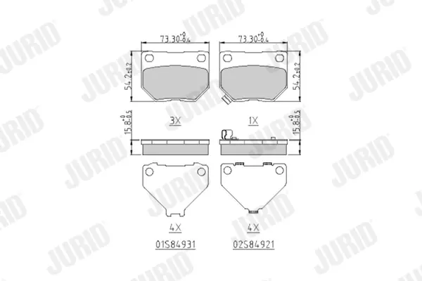 JURID - Гальмівні колодки до дисків Jurid/Bendix 572645J (фото 1)