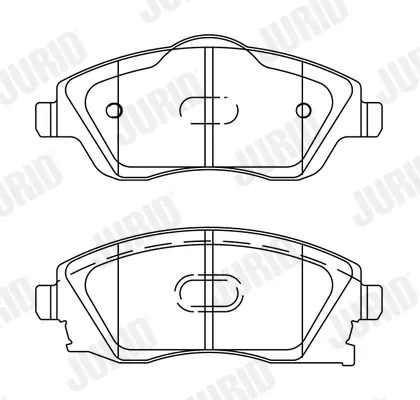 Гальмівні колодки передні Opel Combo, Corsa, Meriva, Tigra Jurid/Bendix 573011J (фото 1)
