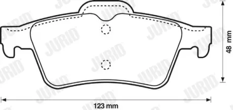 Гальмівні колодки задні Ford Focus, Transit, Connect / Nissan Primera / Renault Espace, Laguna / Jag Jurid/Bendix 573018J