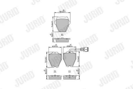 Комплект тормозных колодок Jurid/Bendix 573208J